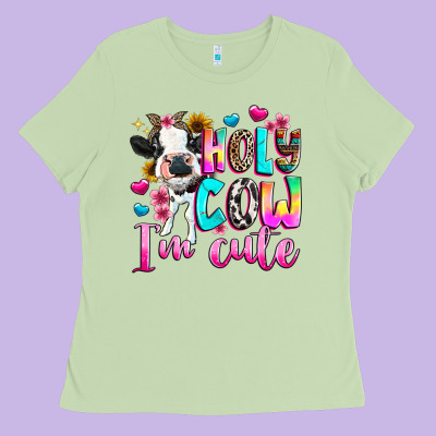 Ladies Tee holy cow  m cute