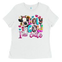 White holy cow  m cute Ladies Tee - texasbilliewilder