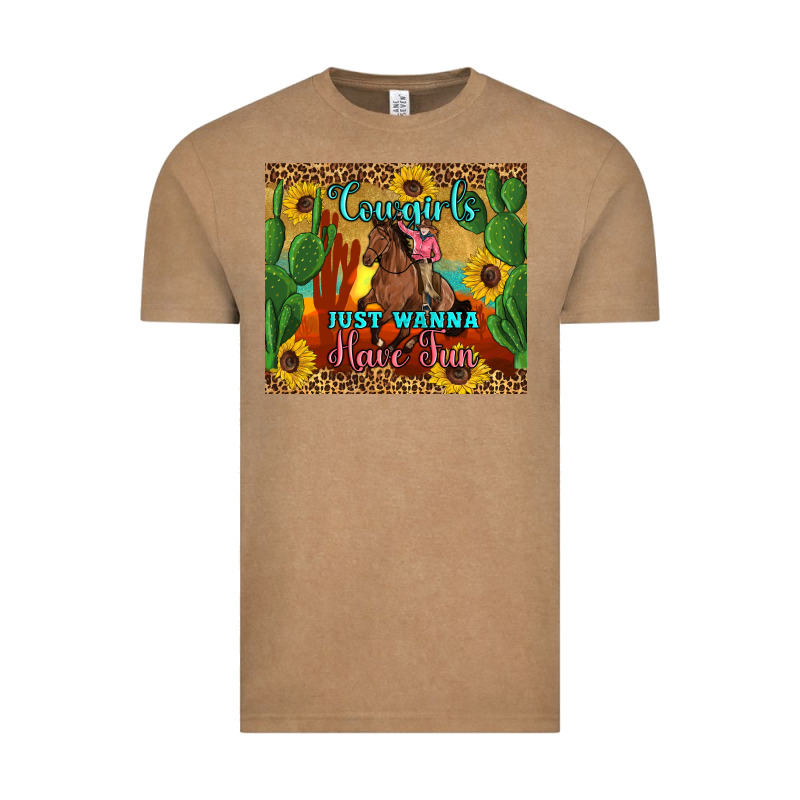 Cowgirls Just Wanna Have Fun Vintage Tee by Artiststas | Teevron