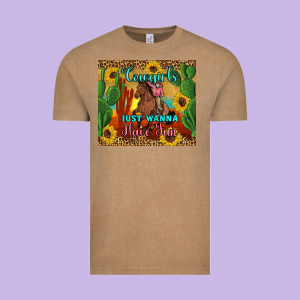 Cowgirls Just Wanna Have Fun Vintage Tee Designed By Artiststas