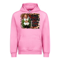 Fuchsia Pink omg santa i know him elf Urban Hoodie - CowGirlArtShop