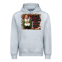 Heather Grey omg santa i know him elf Urban Hoodie - CowGirlArtShop