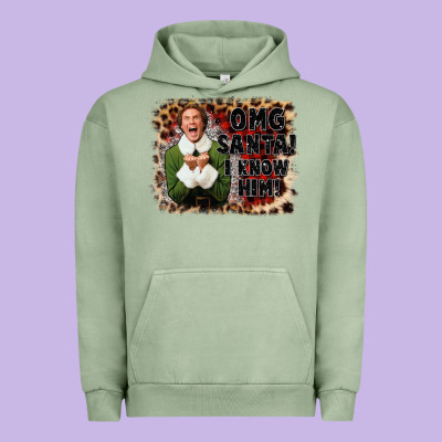 Omg Santa I Know Him Elf Urban Hoodie Designed By Cowgirlartshop