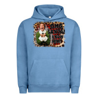 Pigment Pebble Blue omg santa i know him elf Urban Hoodie - CowGirlArtShop