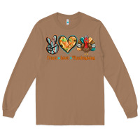 Toasted Coconut peace love thanksgiving Long Sleeve Tee - BarkalooDesign