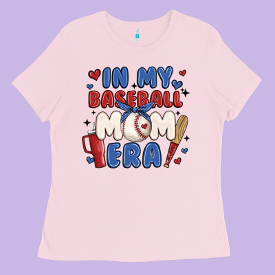 In My Baseball Mom Era Ladies Tee Designed By Jahusdesignshop