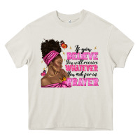 Cream afro woman bun and religion faith prayer Heavy Core Tee - texasbilliewilder