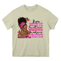 Afro Woman Bun And Religion Faith Prayer Heavy Core Tee | Teevron