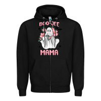 Black boo jee mama Zipper Hoodie - MaliasSmallBusiness