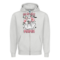 Dove Grey boo jee mama Zipper Hoodie - MaliasSmallBusiness