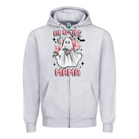 Heather Grey boo jee mama Zipper Hoodie - MaliasSmallBusiness