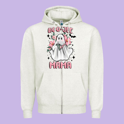 Boo Jee Mama Zipper Hoodie Designed By Maliassmallbusiness