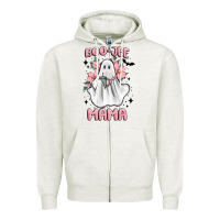 Oatmeal Heather boo jee mama Zipper Hoodie - MaliasSmallBusiness