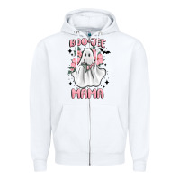 White boo jee mama Zipper Hoodie - MaliasSmallBusiness