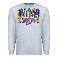 Heather Grey autism sister Premium Sweatshirt - Artiststas