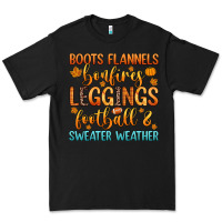 Black boots flannels bonfires leggins football Premium Tee - Zillion Design Studio