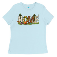 Baby Blue home camping Ladies Tee - texasbilliewilder