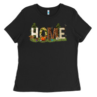 Black home camping Ladies Tee - texasbilliewilder