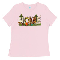 Bubblegum Pink home camping Ladies Tee - texasbilliewilder