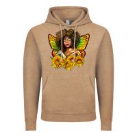 Vintage Coffee butterfly afro woman juneteenth Vintage Hoodie - AdoDesignShop