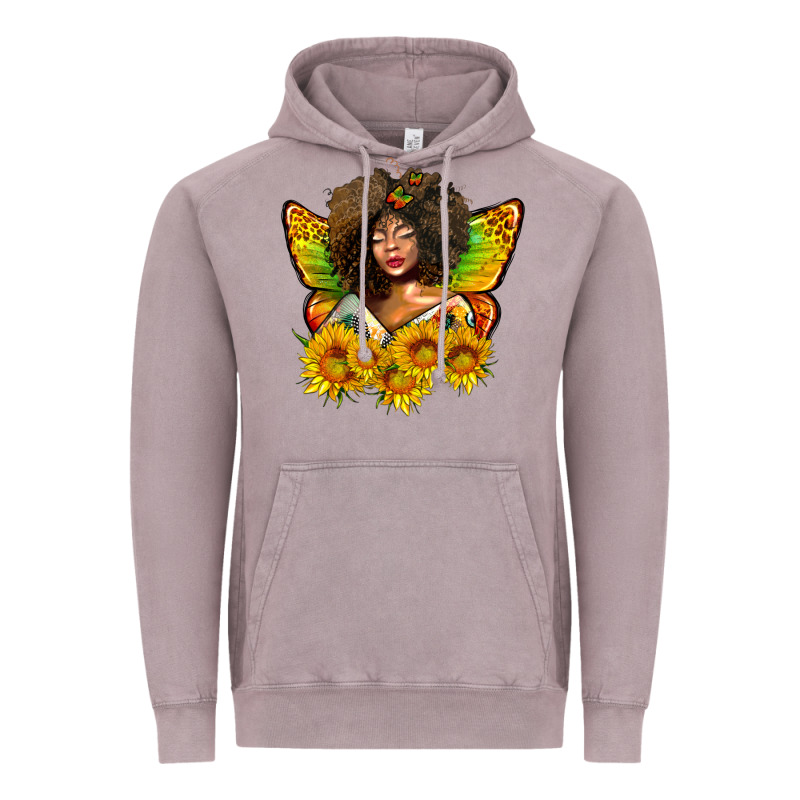 Butterfly Afro Woman Juneteenth Vintage Hoodie by AdoDesignShop | Teevron
