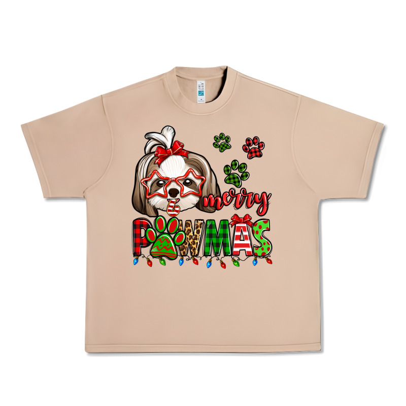 Merry Pawmas Christmas Shih Tzu Urban Heavy Tee by Jasminsmagicworld | Teevron