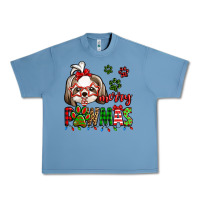 Pebble Blue merry pawmas christmas shih tzu Urban Heavy Tee - Jasminsmagicworld