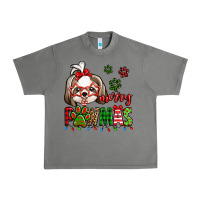 Tornado merry pawmas christmas shih tzu Urban Heavy Tee - Jasminsmagicworld