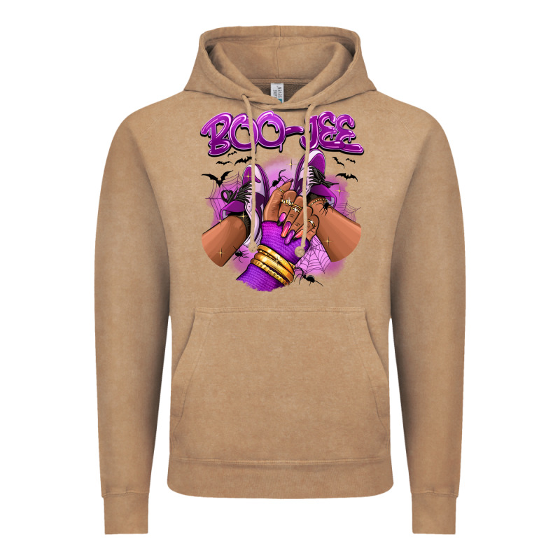Boo-jee Halloween Afro Sneakers Vintage Hoodie by RanaPortraitStore | Teevron