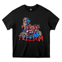 Black freedom rock hand Heavy Core Tee - Zillion Design Studio