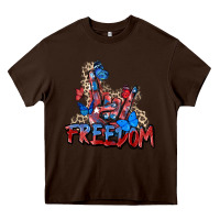 Chocolate Brown freedom rock hand Heavy Core Tee - Zillion Design Studio