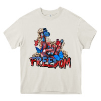 Cream freedom rock hand Heavy Core Tee - Zillion Design Studio
