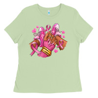 Matcha Breast Cancer afro girl sneakers Ladies Tee - RanaPortraitStore