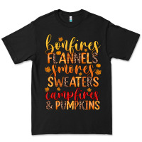 Black bonfires flannels s'mores campfires and pumpkins Premium Tee - Zillion Design Studio