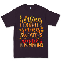 Plum bonfires flannels s'mores campfires and pumpkins Premium Tee - Zillion Design Studio