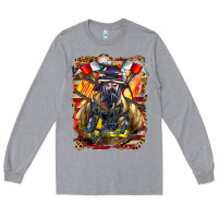 Heather Grey firefighter axe and ladder Long Sleeve Tee - LillyAllenDesigns