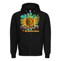 Black raised on country  sunshine Zipper Hoodie - NancyCooperArtShop