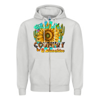 Dove Grey raised on country  sunshine Zipper Hoodie - NancyCooperArtShop