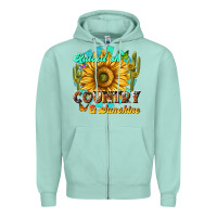 Seafoam raised on country  sunshine Zipper Hoodie - NancyCooperArtShop