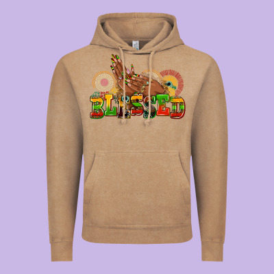 Blessed Afro Woman Hands Vintage Hoodie Designed By Adodesignshop