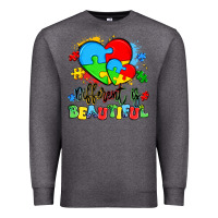 Charcoal Heather different is beautiful Premium Sweatshirt - Artiststas