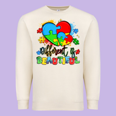 Different Is Beautiful Premium Sweatshirt Designed By Artiststas