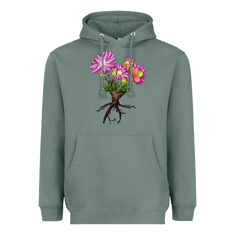 Bitterroot Flower Illustrations Heavyweight Hoodie by LillyAllenDesigns | Teevron