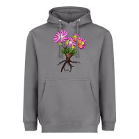 Storm Bitterroot Flower Illustrations Heavyweight Hoodie - LillyAllenDesigns