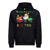Black nothing runs like a reindeer Urban Hoodie - CowGirlArtShop