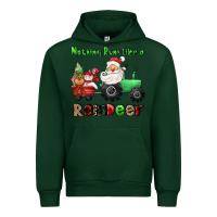 Forest Green nothing runs like a reindeer Urban Hoodie - CowGirlArtShop