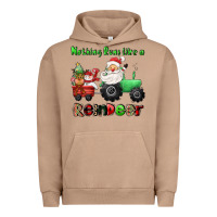 Pigment Burro nothing runs like a reindeer Urban Hoodie - CowGirlArtShop