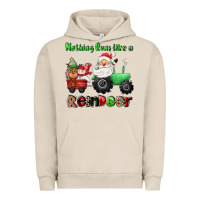 Pigment French Oak nothing runs like a reindeer Urban Hoodie - CowGirlArtShop