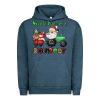 Pigment Midnight Navy nothing runs like a reindeer Urban Hoodie - CowGirlArtShop