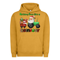 Pigment Peanut Butter nothing runs like a reindeer Urban Hoodie - CowGirlArtShop